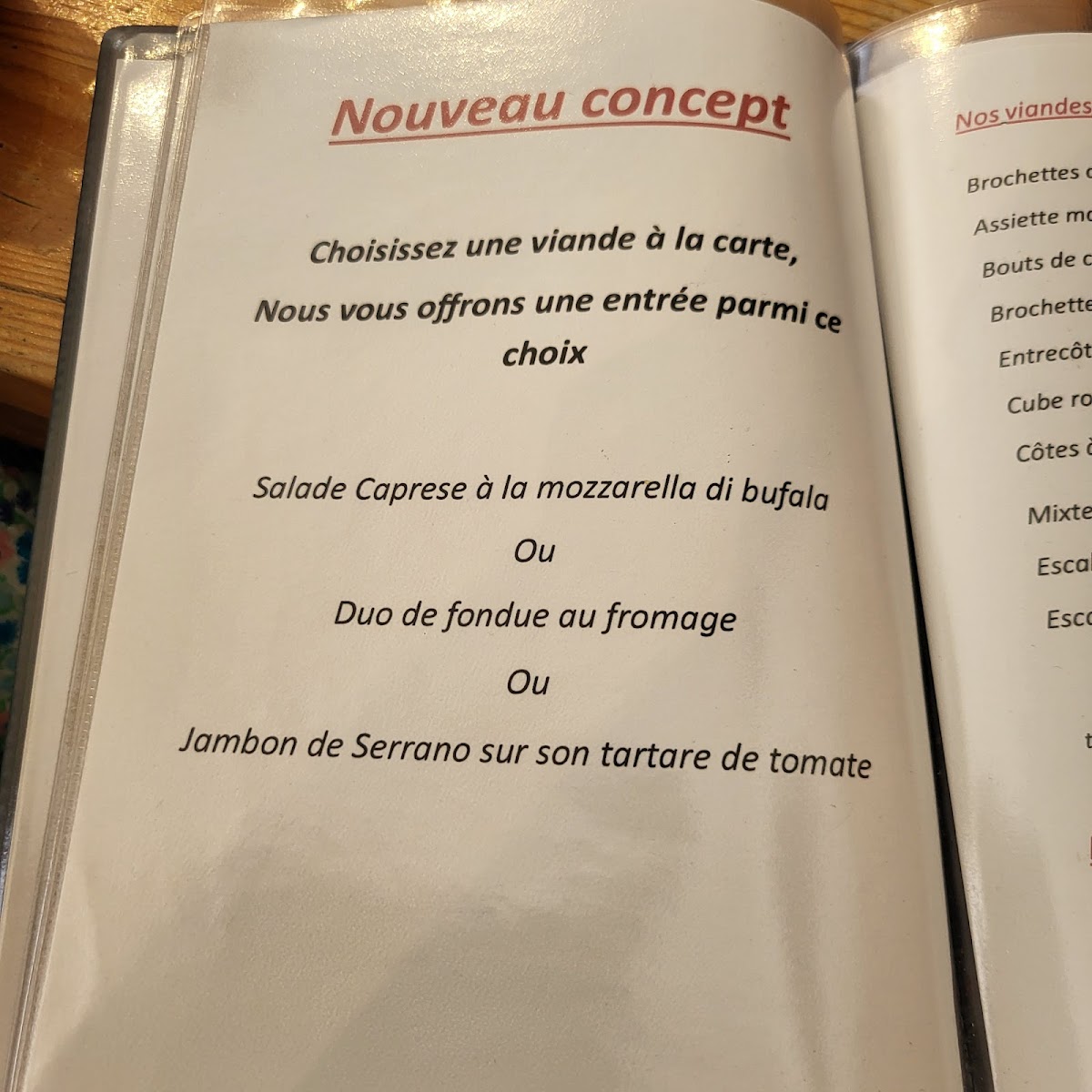 Menu L'entre 2, Restaurant-2