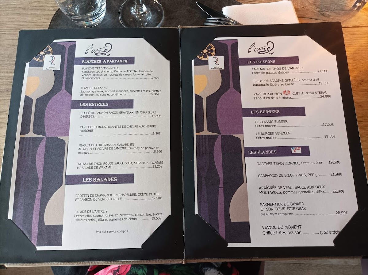 Menu L'entre 2, Restaurant-4